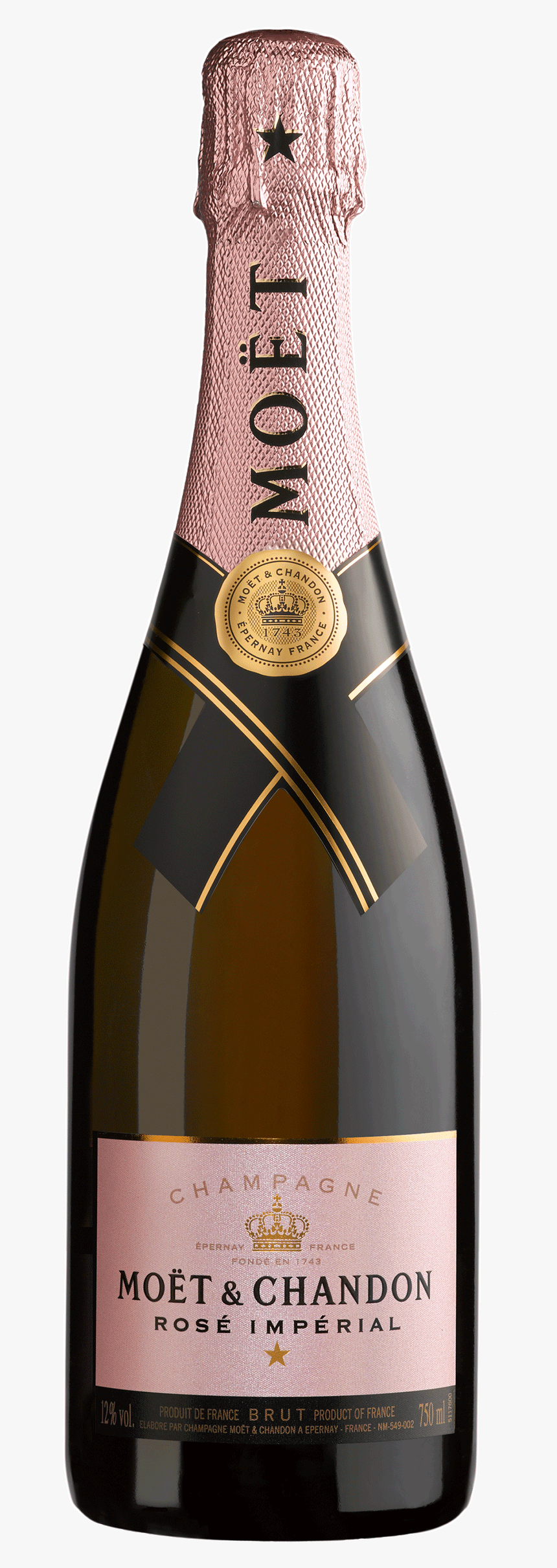 Moet Bottle Png - Moet & Chandon Champagne Imperial Rose, Transparent Png, Free Download
