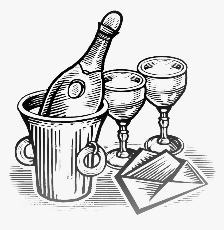 Champagne Bottles Png - Drawings Of Champagne Bottle, Transparent Png, Free Download
