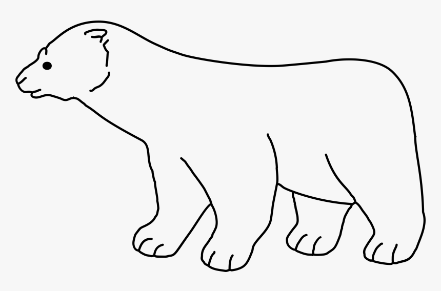 Polar Bear Line Art Clip Arts - Polar Bear Transparent Background Clipart, HD Png Download, Free Download