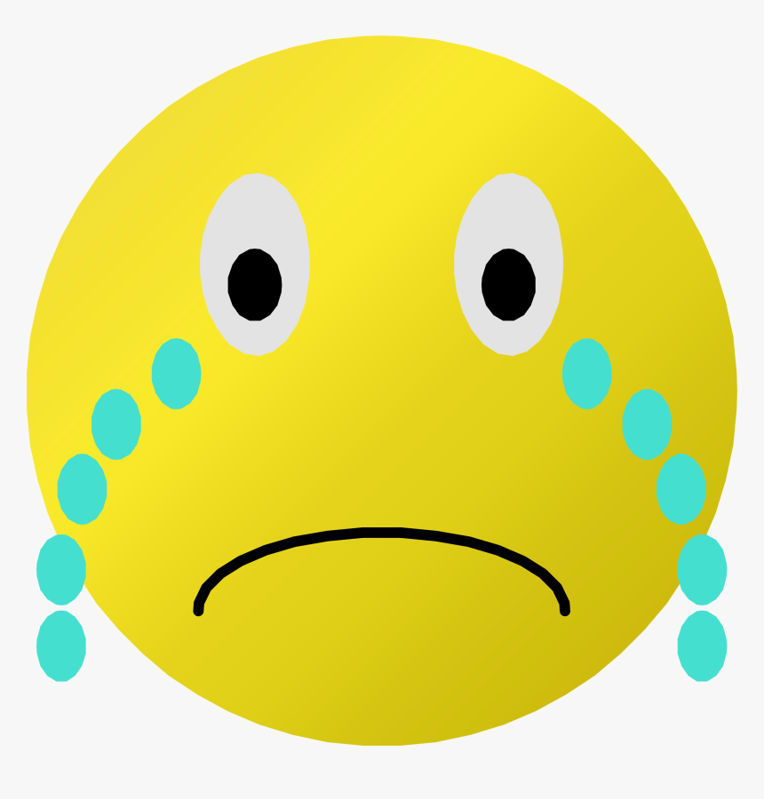 Cry Clipart Transparent - Clipart Sad Smiley Face, HD Png Download, Free Download