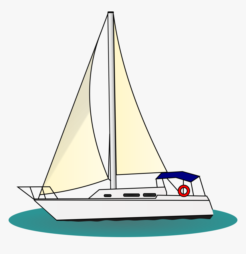 Sailing Yacht Sailboat Clip Art - Yacht Clipart Png, Transparent Png, Free Download