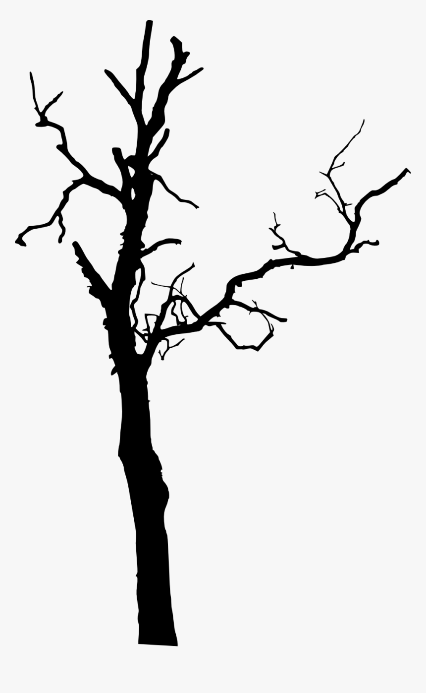 Dead Tree Silhouette Png, Transparent Png, Free Download