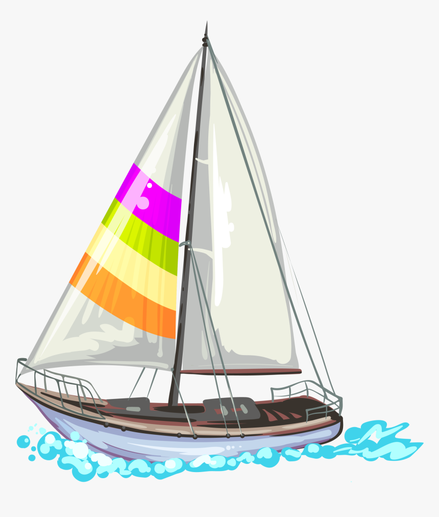 Sailing Ship Yacht Sailboat Illustration - Sailing Yacht Illustration, HD Png Download, Free Download