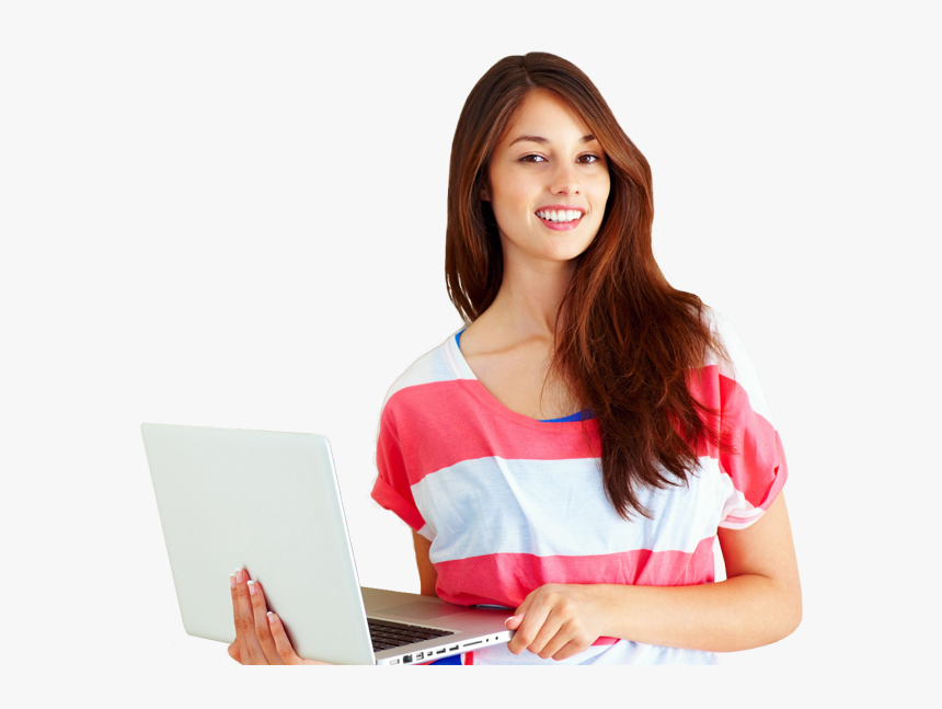 Student With Laptop Png, Transparent Png, Free Download