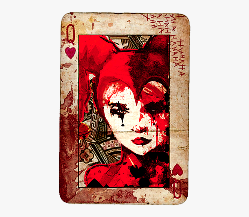 Cards 0005 Harley Queen Of Hearts Card Painting Hd Png Download Kindpng