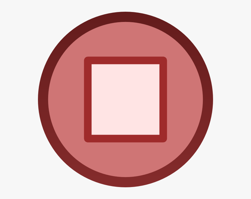 Red Stop Button Plain Icon Png Clip Art - Stop Button Red Transparent, Png Download, Free Download