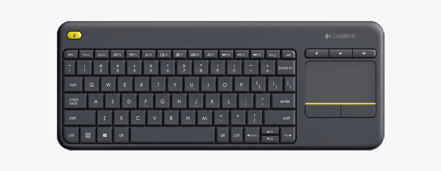 Wireless Touch Keyboard K400 Plus - Logitech Keyboard K400 Plus Wireless, HD Png Download, Free Download