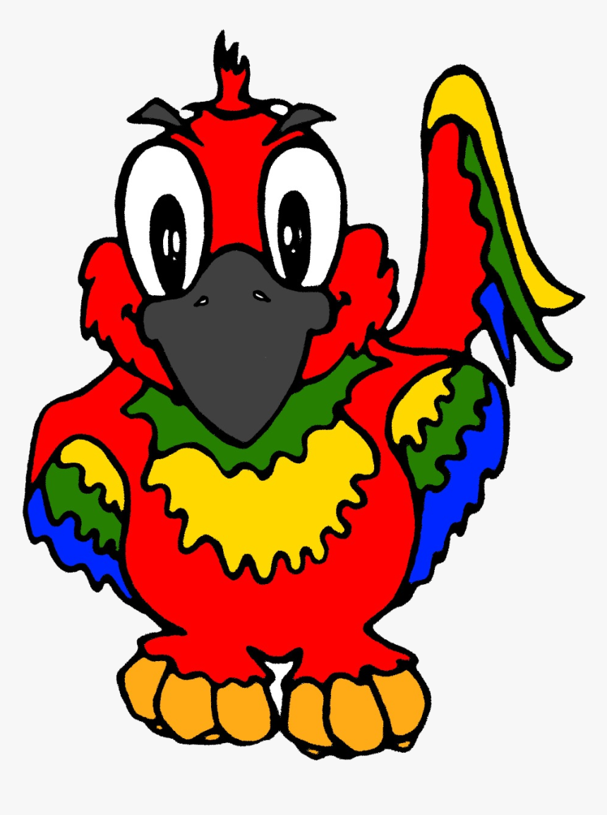 Cute Parrot Png Transparent Image - Parrot Cartoon Transparent, Png Download, Free Download