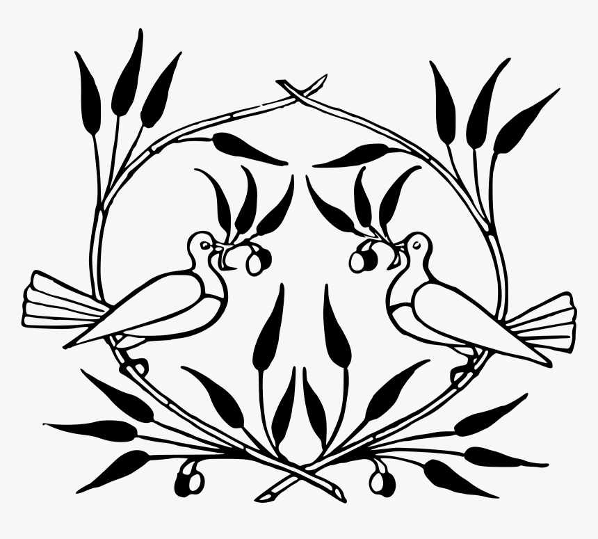 Doves And Olive Branches Clip Arts - Art Drawings With Elements Of Art, HD Png Download, Free Download