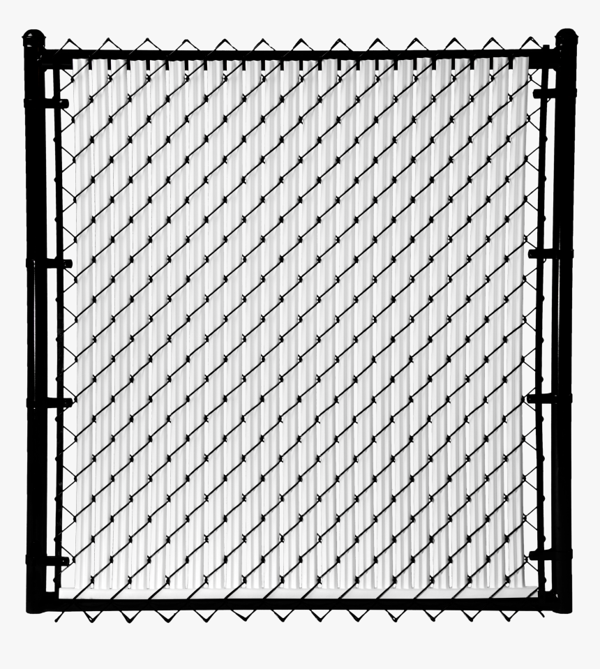 Privacy Slats 8ft White Tube Slats For Chain Link Fence - Black Chain Link Fence With White Slats, HD Png Download, Free Download