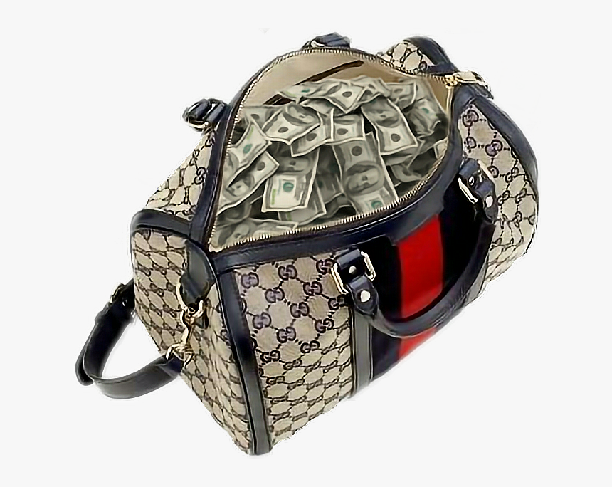 Handbag Chanel Gucci Money Bag - Transparent Background Bag With Money Png, Png Download, Free Download