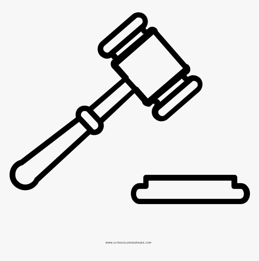 Clip Art Mallet Judge Painting Transprent - Gavel Drawing Png, Transparent Png, Free Download