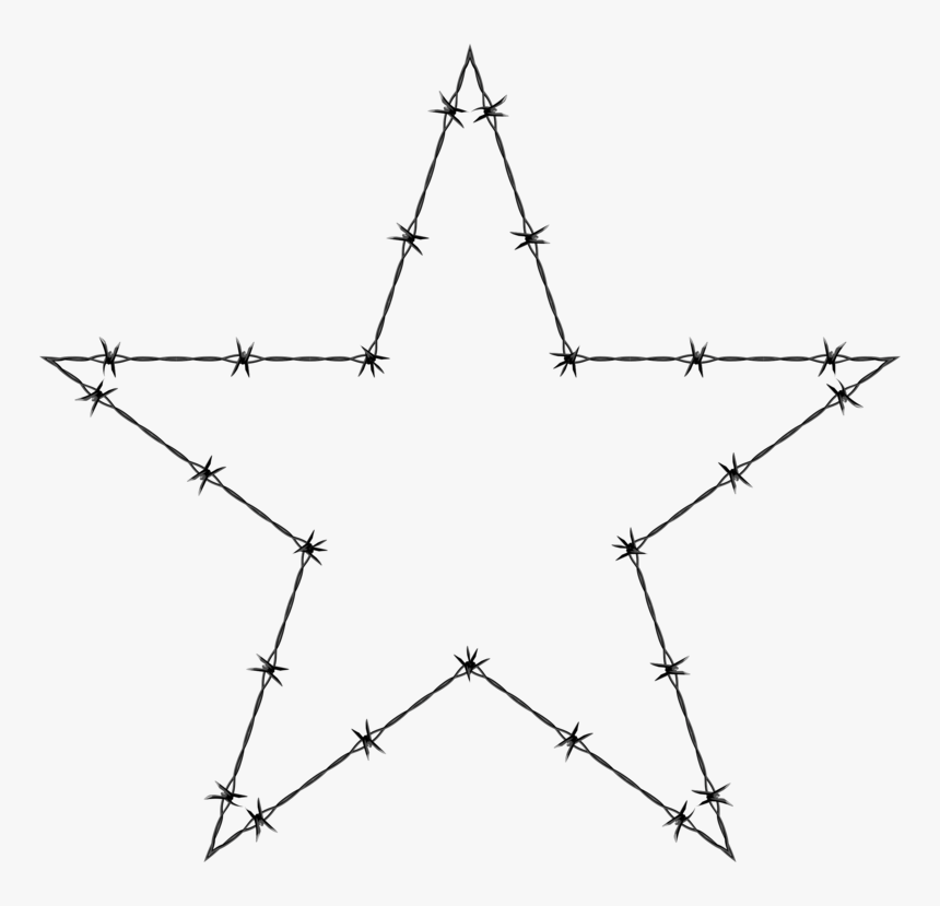 Electrical Supply,symmetry,public Utility - Barb Wire Star Clip Art, HD Png Download, Free Download