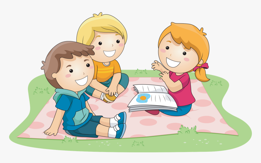 Play - Kids Telling Story Clipart, HD Png Download, Free Download