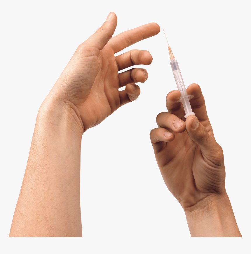 Manipulating Syringe - Syringe Hand Injection Png, Transparent Png, Free Download