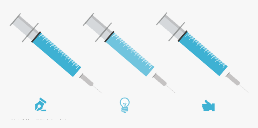 Transparent Needle With Blood Clipart - Syringe, HD Png Download, Free Download