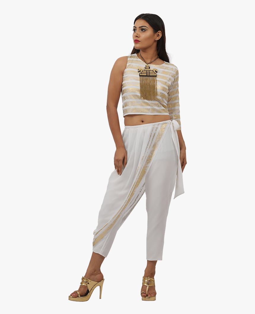 Bahubali 2 Tie-up Blouse & Wrap Around Pants - Baahubali Png, Transparent Png, Free Download