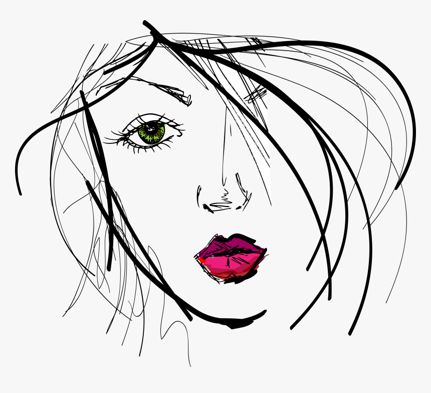 Hd Mart - Beautiful Women Sketch, HD Png Download, Free Download