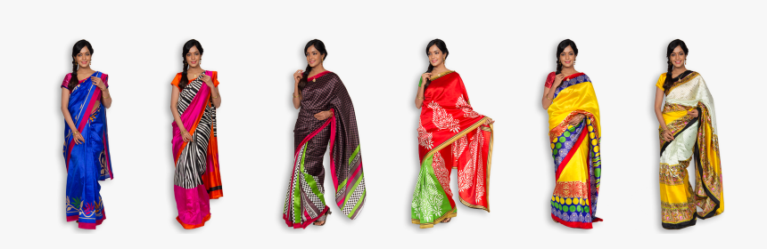 Transparent Silk Saree Png - Design Saree Png, Png Download, Free Download