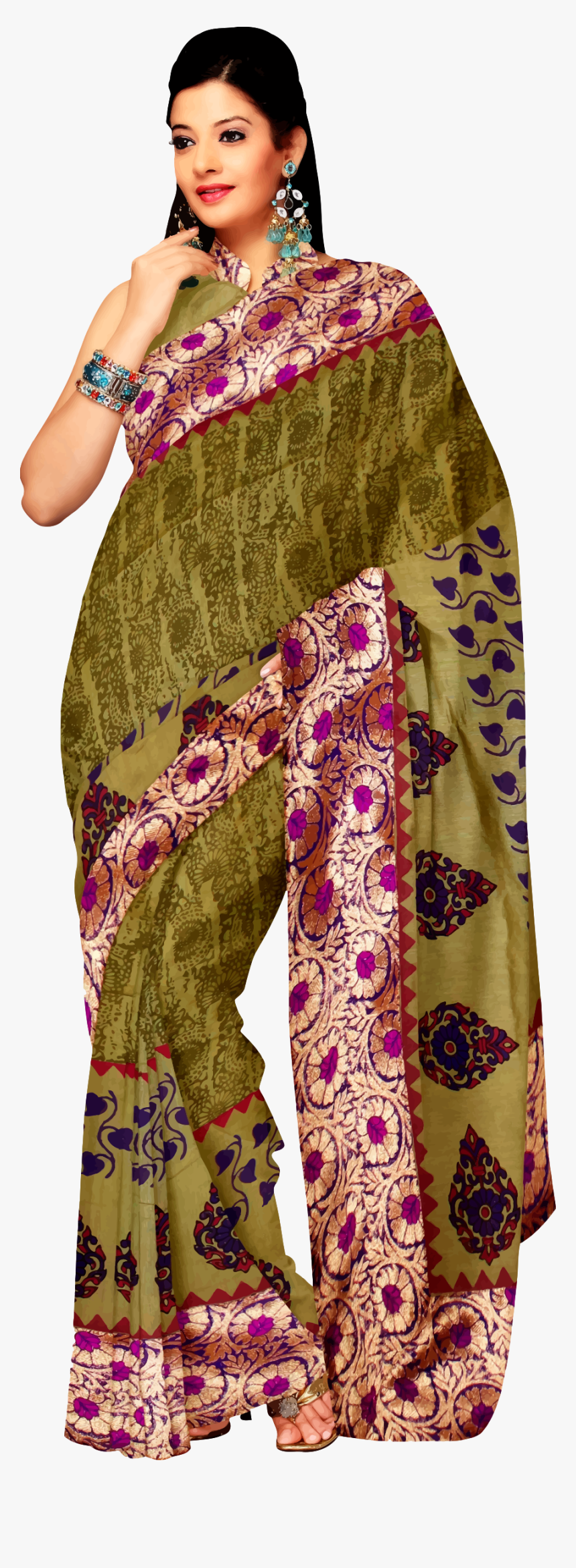 Saree Clipart Tiranga , Png Download - Saree Clipart Transparent, Png Download, Free Download