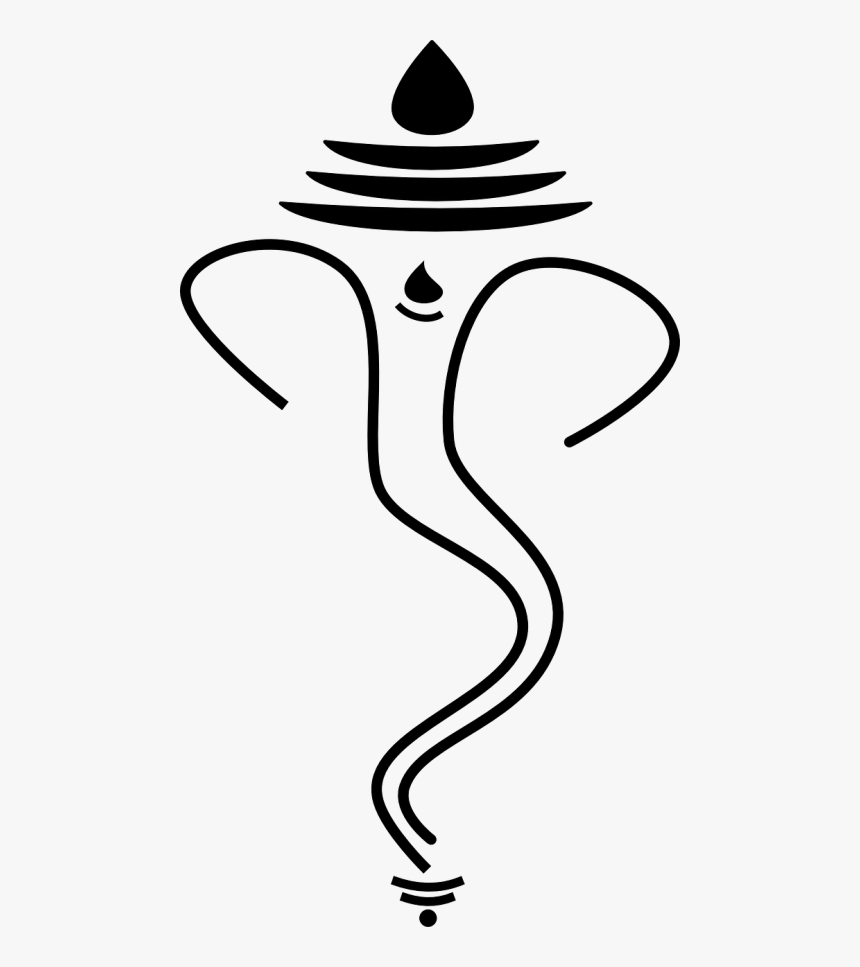 Ganesh Vector Ganesha Mouse - Ganpati Image Black And White, HD Png Download, Free Download