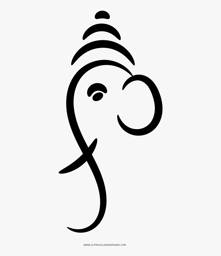 Ganesha Coloring Page - Happy Ganesh Chaturthi Full Hd, HD Png Download, Free Download