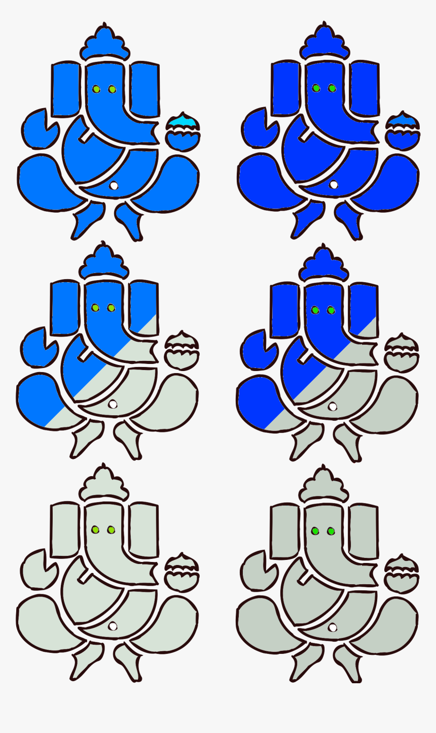 Blue Ganesha Clipart, HD Png Download, Free Download