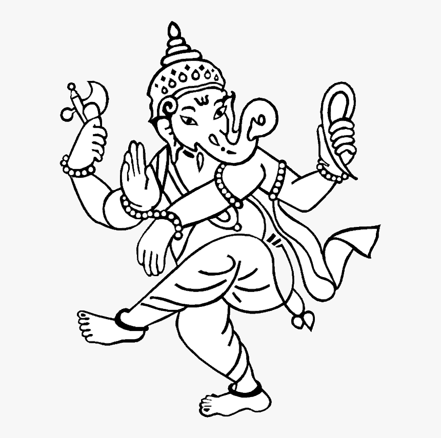 Clip Art Images Ganesh - Hindu Gods Drawing, HD Png Download, Free Download