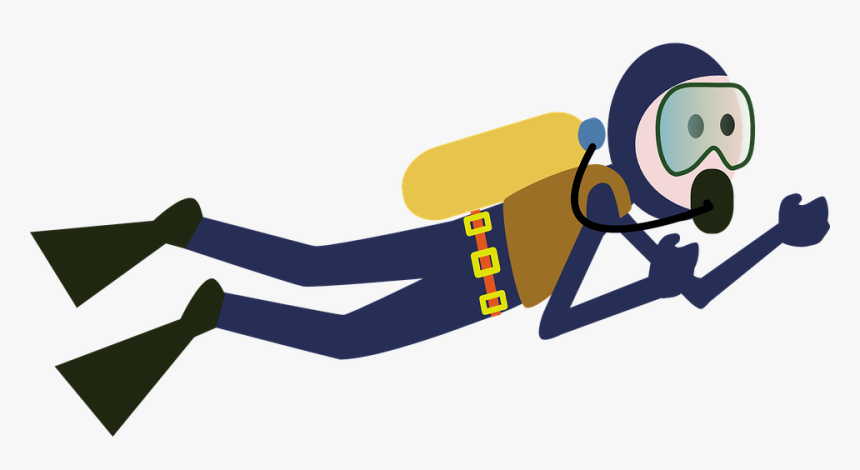 Diver No Background - Transparent Scuba Diver Clipart, HD Png Download, Free Download