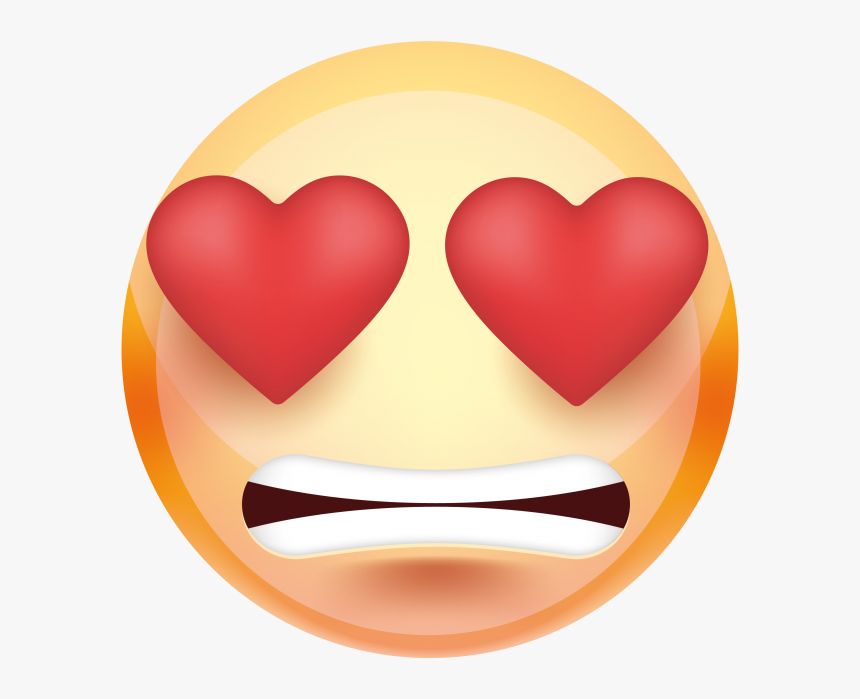 Heart Eyes Emoji - Heart Eye Emoji, HD Png Download, Free Download