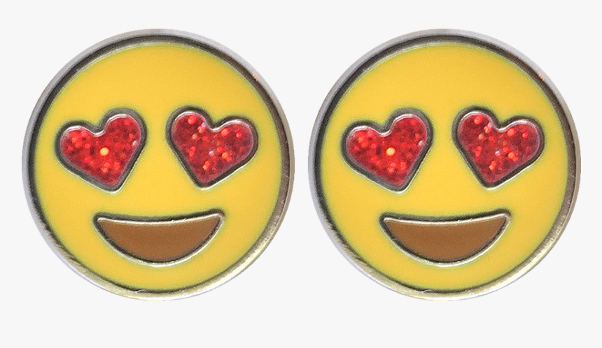 Heart Eyes Emoji Earrings - Smiley, HD Png Download, Free Download