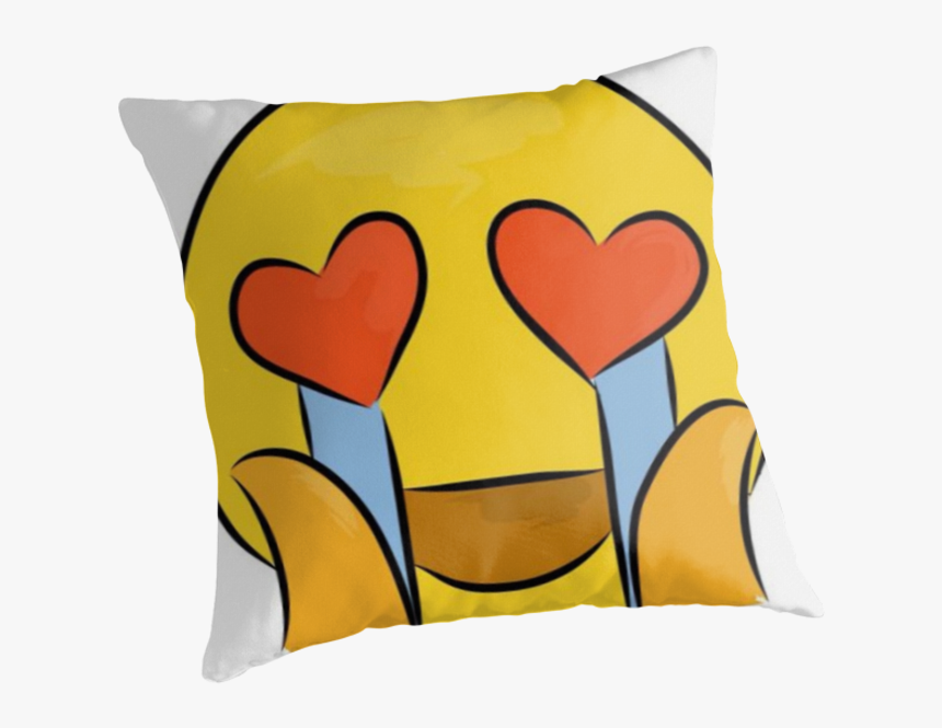 "crying Heart Eyes Emoji - Cushion, HD Png Download, Free Download