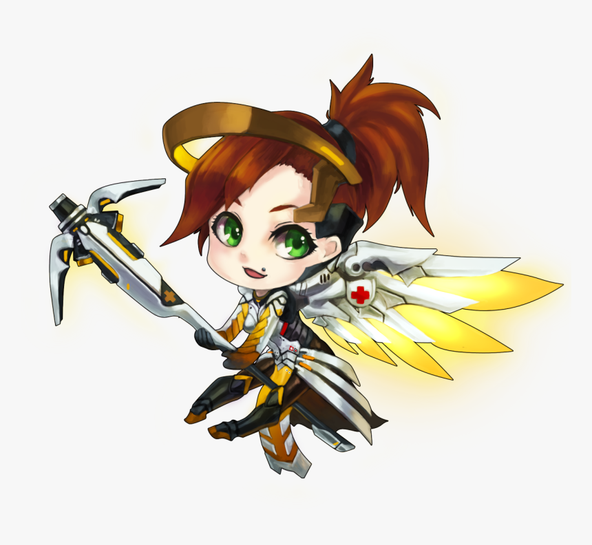 “myself As Mercy From Overwatch - Cartoon, HD Png Download, Free Download