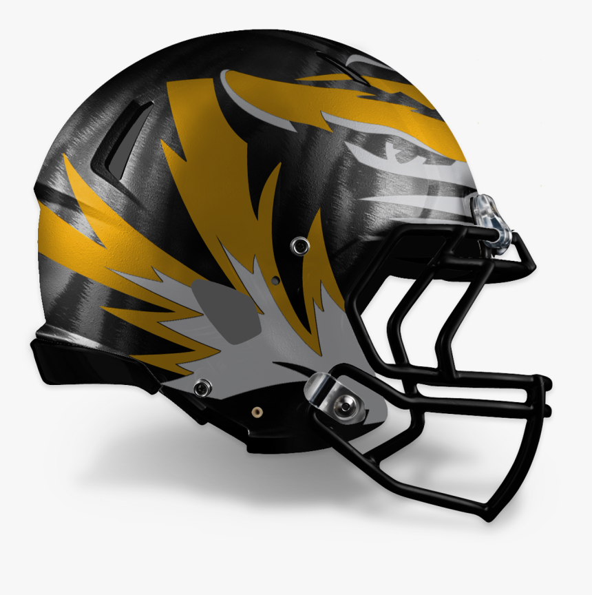 Large Tiger On Anthracite Gray W/ Stripes - Mizzou Football Helmet 2012, HD Png Download, Free Download