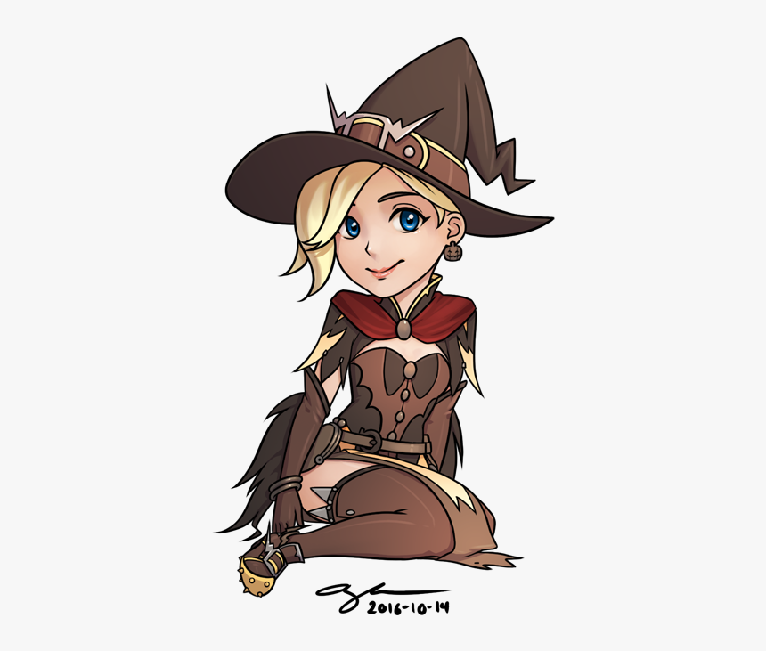 Overwatch Witch Mercy Chibi, HD Png Download, Free Download