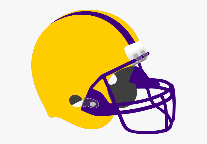 Football Helmet Clip Art - Purple And Gold Football Helmet, HD Png Download, Free Download