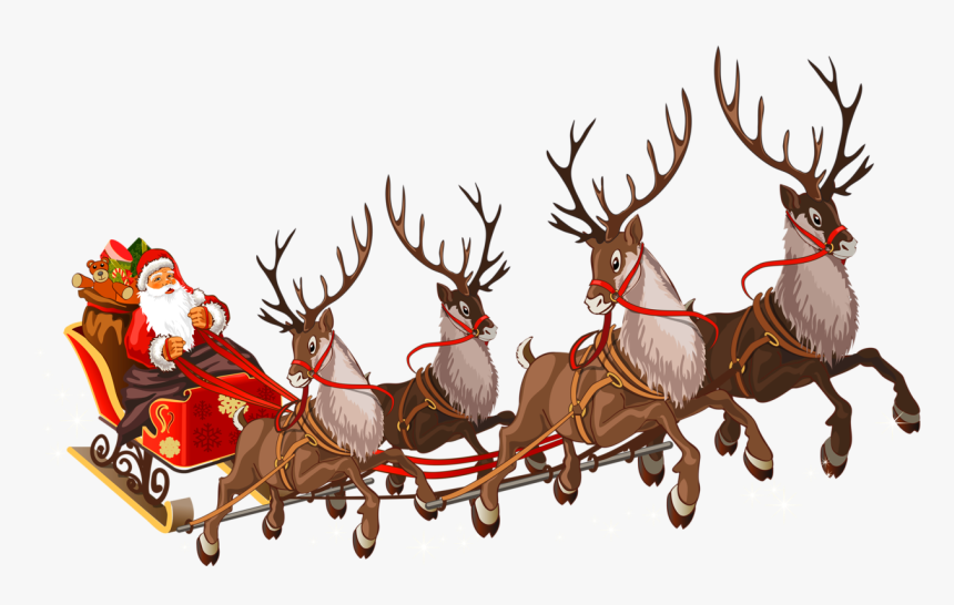 Santa Claus Sleigh Png, Transparent Png, Free Download