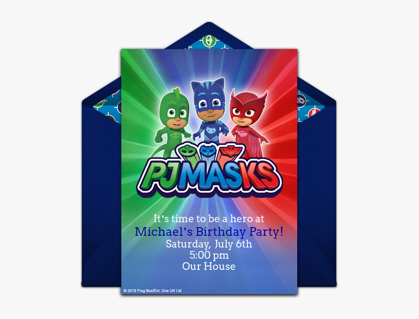 Pj Mask Invitation, HD Png Download, Free Download