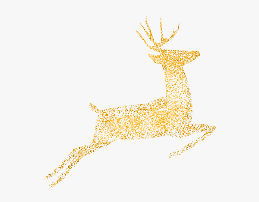 Gold Reindeer Png, Transparent Png, Free Download