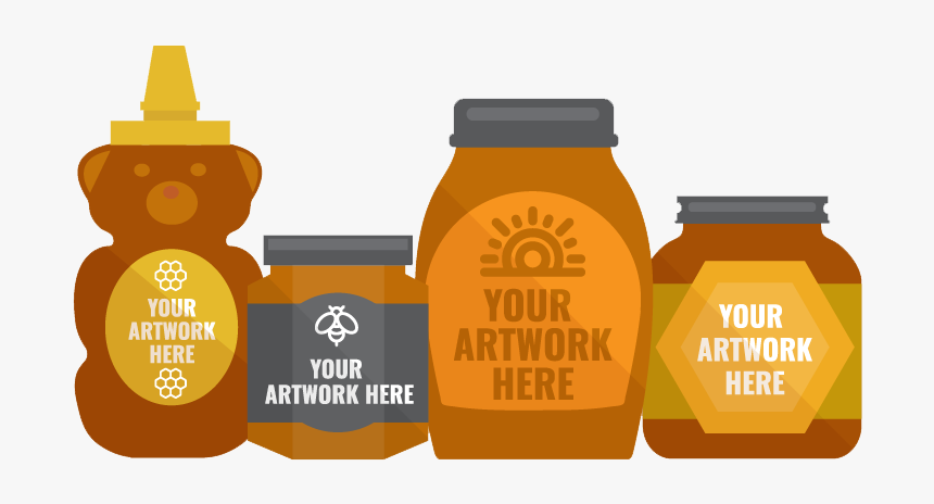 Honey Jar Png - Honey Packaging Labels, Transparent Png, Free Download