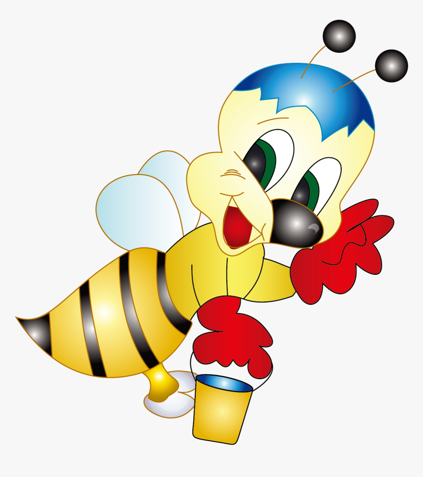 Honey Cartoon Bee Png Free Photo Clipart - Cartoon Bees, Transparent Png, Free Download