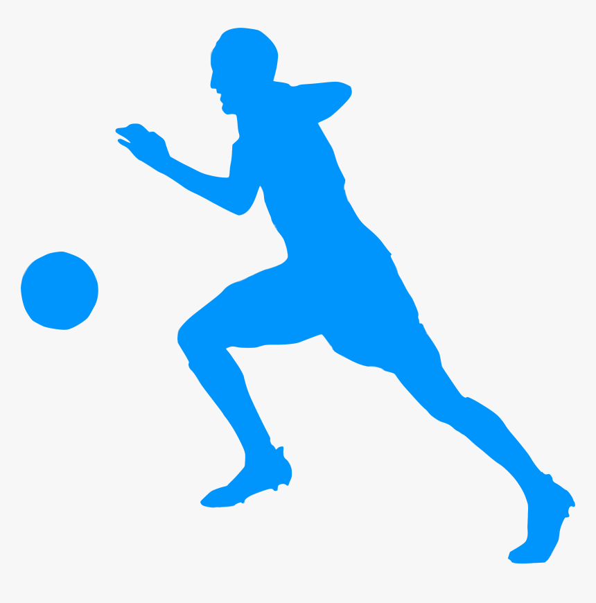 Silhouette Football 03 Clip Arts - Football Player Blue Png, Transparent Png, Free Download