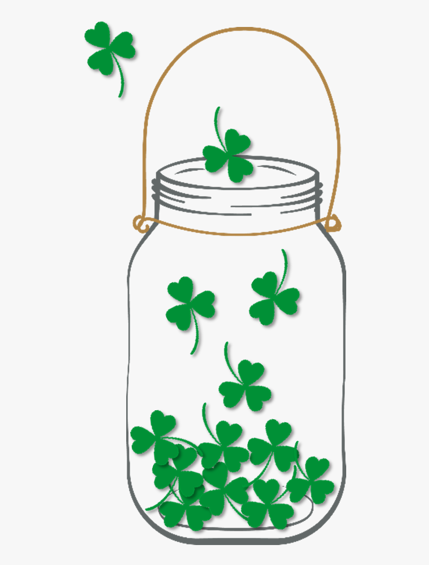 Shamrocks In Mason Jar Png - Shamrock March Calendar 2019, Transparent Png, Free Download