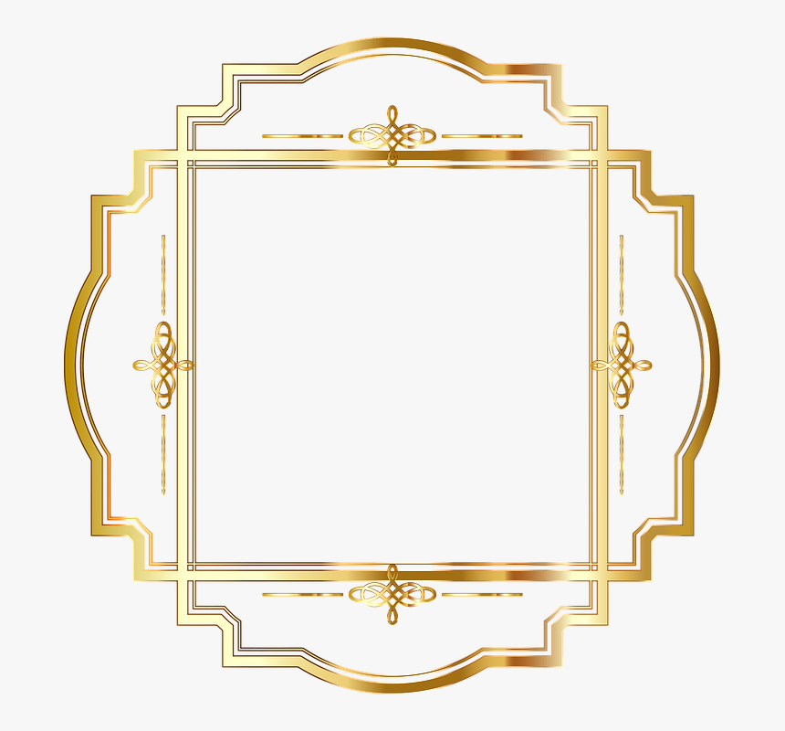 Gold Round Frame Png, Transparent Png, Free Download