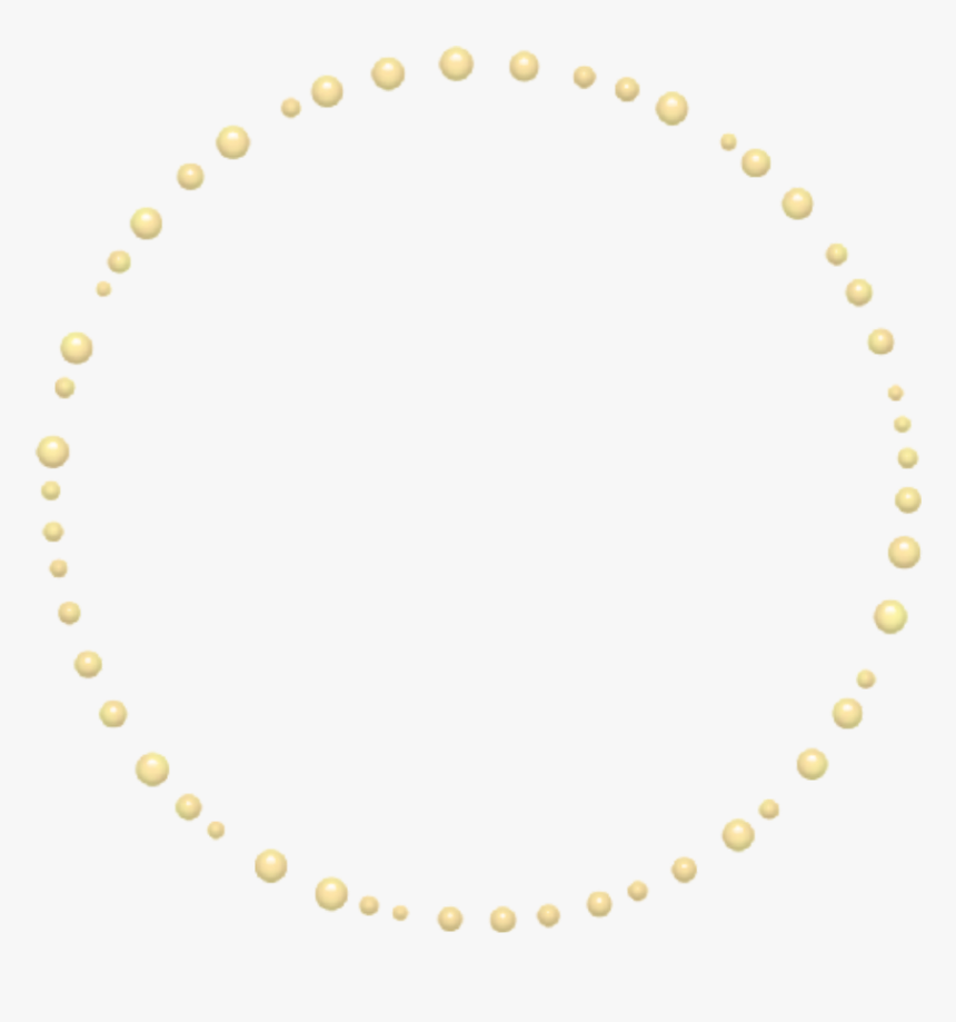 #mq #yellow #pearls #round #frame #frames #border #borders - Circle Rope Yellow, HD Png Download, Free Download