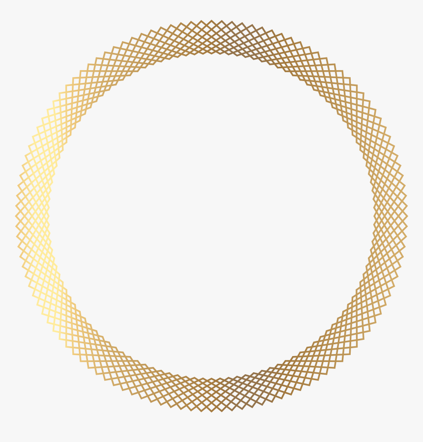 Clip Art Design Lines Golden Frame - Gold Circle Png Design, Transparent Png, Free Download