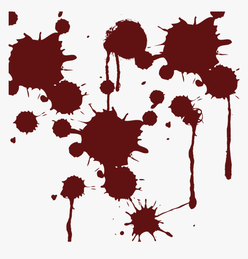 Cartoon Blood Splatter Png - Blood Splatter Transparent Drawn, Png Download...