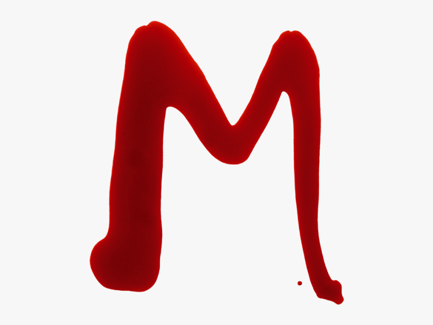 Blood Drops Png - S Written On Hand With Blood, Transparent Png, Free Download