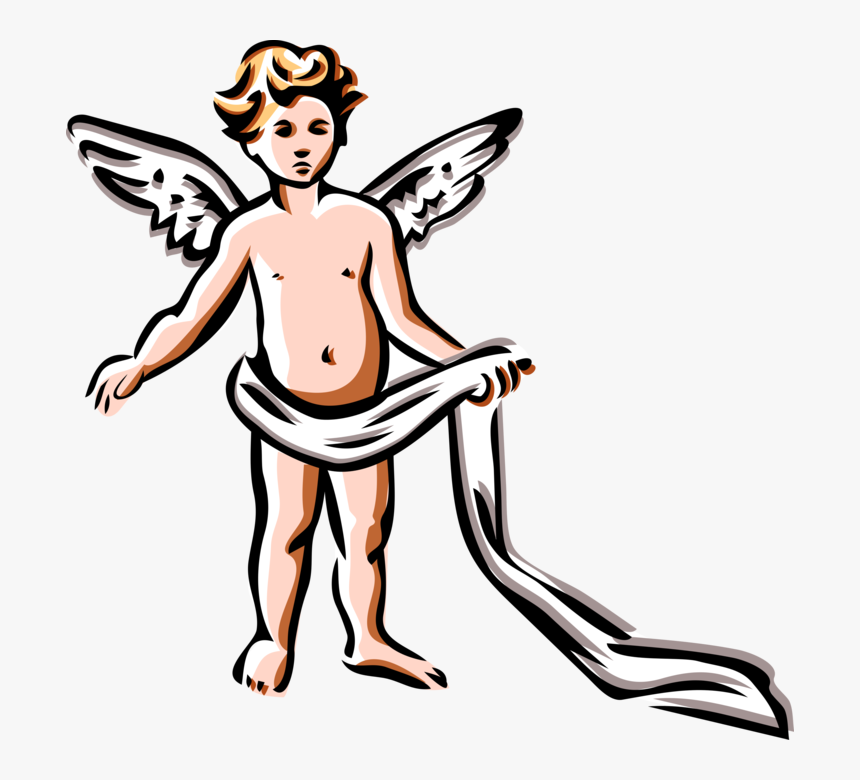 Vector Illustration Of Child Spiritual Angel With Wings, HD Png Download, Free Download