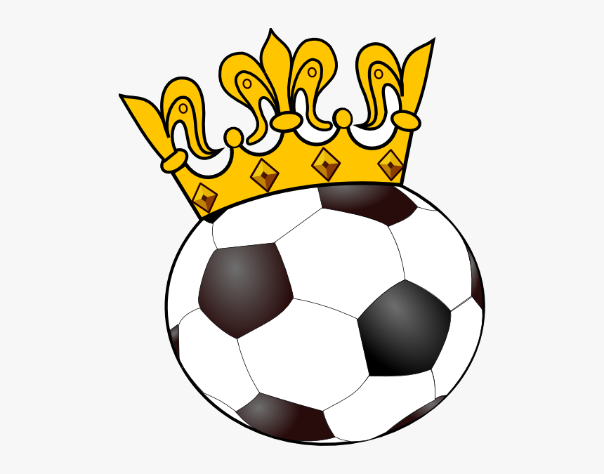 Soccer Ball With Crown Clip Art At Clker Transparent - Cute Soccer Ball Clipart, HD Png Download, Free Download